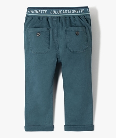 pantalon slim en coton stretch bebe garcon - lulucastagnette bleuJ803601_3