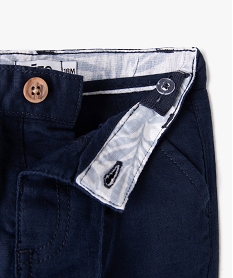 pantalon en lin et coton bebe garcon bleuJ804101_2
