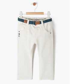 GEMO Pantalon slim en toile denim bébé garçon - LuluCastagnette Blanc