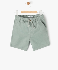 GEMO Short en lin et coton bébé garçon vert standard
