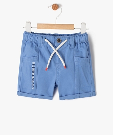 bermuda en toile de coton bebe garcon - lulucastagnette bleu shortsJ806201_1