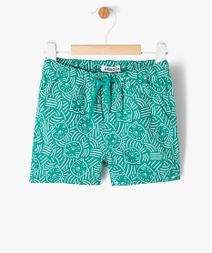 GEMO Short en coton gaufré à motifs bébé garçon Vert