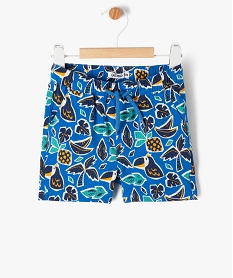 GEMO Short en coton gaufré à motifs bébé garçon bleu standard