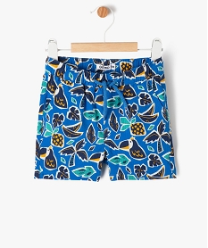 GEMO Short en coton gaufré à motifs bébé garçon Bleu