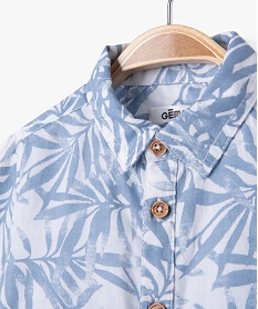 chemise a manches courtes motif feuillage bebe garcon blancJ807901_2