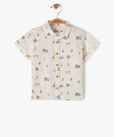 chemise a manches courtes avec motifs bebe garcon beigeJ808201_4