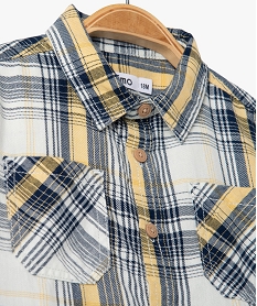 chemise manches longues a carreaux bebe garcon blanc chemisesJ809001_2