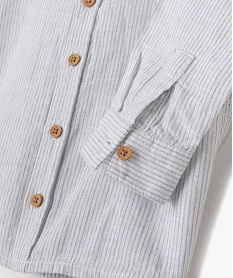 ensemble 2 pieces en lin chemise short bebe garcon bleuJ810001_2