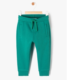 GEMO Pantalon de jogging avec ceinture bord-côte bébé garçon Vert