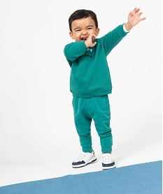 pantalon de jogging avec ceinture bord-cote bebe garcon vert joggingsJ811301_2