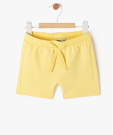 GEMO Short en maille avec ceinture bord-côte bébé garçon Jaune