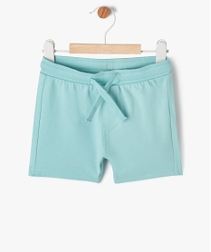 GEMO Short en maille avec ceinture bord-côte bébé garçon Bleu