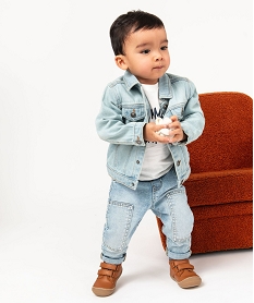 veste en jean fermeture boutons bebe garcon bleu vestesJ813801_1