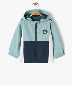 blouson bebe garcon avec moufles amovibles - lulu castagnette bleu bebe