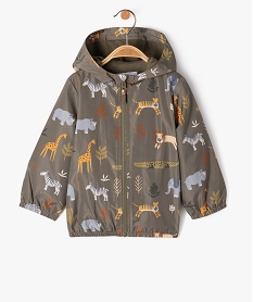 GEMO Blouson à capuche avec motifs animaux bébé garçon Vert