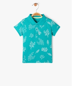GEMO Polo à manches courtes avec motif feuillage bébé garçon vert standard