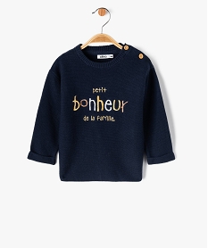 pull a message brode bebe garcon bleu pullsJ815401_1