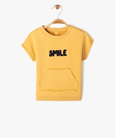 GEMO Tee-shirt à manches courtes avec inscription bouclette bébé garçon Jaune