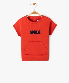 GEMO Tee-shirt à manches courtes avec inscription bouclette bébé garçon rouge standard