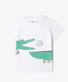 tee-shirt a manches courtes a motifs animaux bebe garcon (lot de 3) bleuJ816901_3