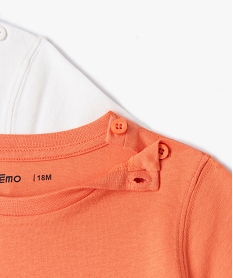 tee-shirt a manches courtes a motifs animaux bebe garcon (lot de 3) orangeJ817001_2