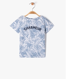 GEMO Tee-shirt à manches courtes avec col bateau bébé garçon bleu standard