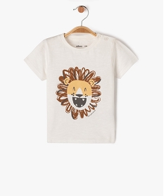 tee-shirt a manches courtes a motif aventurier bebe garcon beigeJ818001_1