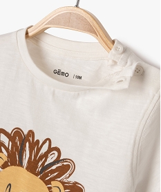 tee-shirt a manches courtes a motif aventurier bebe garcon beigeJ818001_2