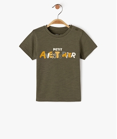 GEMO Tee-shirt à manches courtes à motif aventurier bébé garçon vert standard