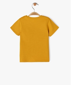 tee-shirt a manches courtes avec motif animaux bebe garcon jauneJ818401_3