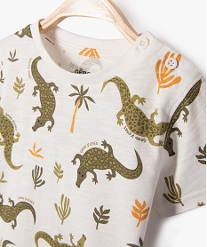 tee-shirt a manches courtes a motifs crocodiles bebe garcon beigeJ818501_2