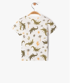 tee-shirt a manches courtes a motifs crocodiles bebe garcon beigeJ818501_3