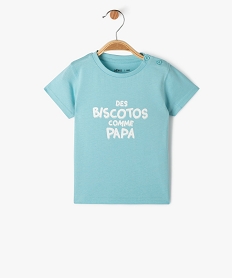 GEMO Tee-shirt manches courtes en coton imprimé bébé garçon bleu standard