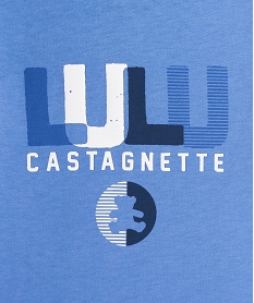 tee-shirt a manches courtes avec inscription bebe garcon - lulucastagnette bleuJ819101_2