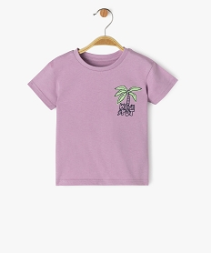 GEMO Tee-shirt à manches courtes avec inscription dans le dos bébé garçon violet standard