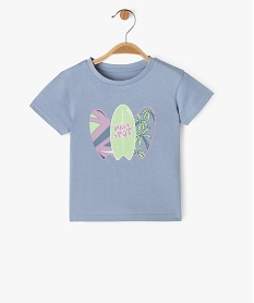 GEMO Tee-shirt à manches courtes avec motif surf bébé garçon bleu standard