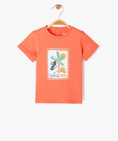 GEMO Tee-shirt à manches courtes avec motif jungle bébé garçon orange standard