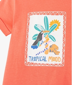 tee-shirt a manches courtes avec motif jungle bebe garcon orange tee-shirts manches courtesJ819701_2