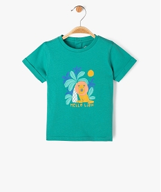 GEMO Tee-shirt à manches courtes avec motif jungle bébé garçon vert standard