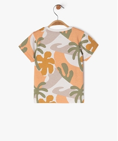 tee-shirt a manches courtes a motifs palmiers bebe garcon beigeJ820601_3