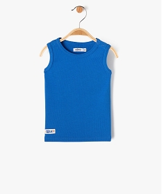 GEMO Débardeur en maille côtelée bébé garçon bleu standard