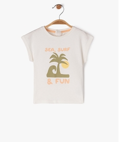 GEMO Tee-shirt avec motif estival bébé garçon blanc chine