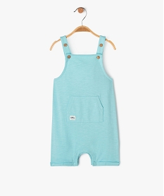 GEMO Salopette courte bébé garçon en jersey de coton Bleu