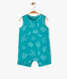 GEMO Combishort en coton avec motifs marins bébé garçon Vert