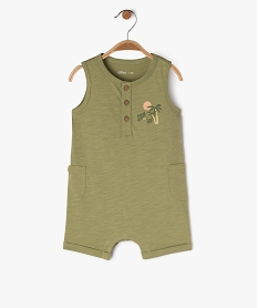 combishort sans manches avec motif estival bebe garcon vert shorts et bermudasJ824701_1