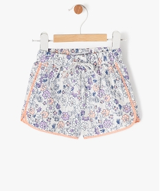 GEMO Short à motifs fleuris bébé fille - LuluCastagnette blanc chine