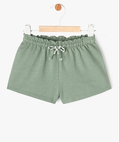 GEMO Short avec taille élastique froncée bébé fille kaki standard