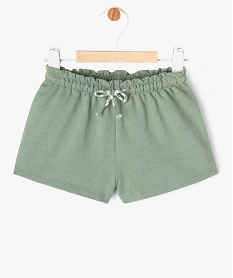 short avec taille elastique froncee bebe fille vert shortsJ827301_1