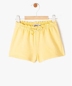 GEMO Short avec taille élastique froncée bébé fille Jaune