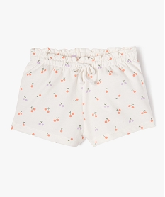 GEMO Short avec taille élastique froncée bébé fille Beige